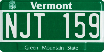 VT license plate NJT159