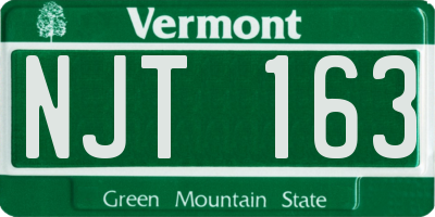 VT license plate NJT163
