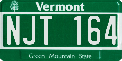 VT license plate NJT164