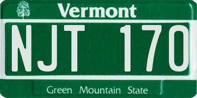VT license plate NJT170