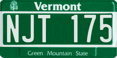 VT license plate NJT175