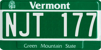 VT license plate NJT177