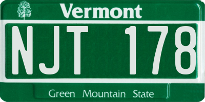 VT license plate NJT178