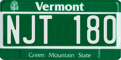 VT license plate NJT180