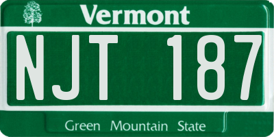 VT license plate NJT187