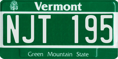VT license plate NJT195