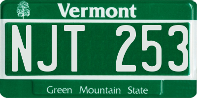 VT license plate NJT253