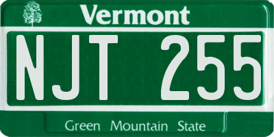 VT license plate NJT255