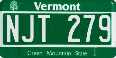 VT license plate NJT279