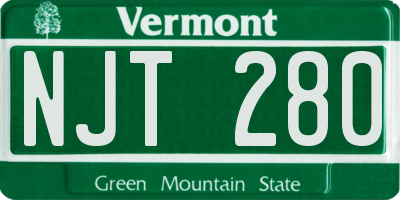 VT license plate NJT280