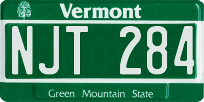 VT license plate NJT284