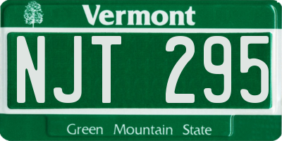 VT license plate NJT295