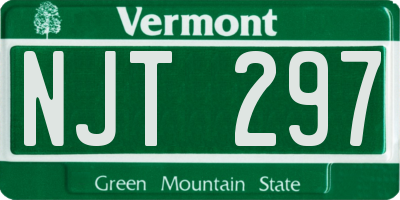 VT license plate NJT297