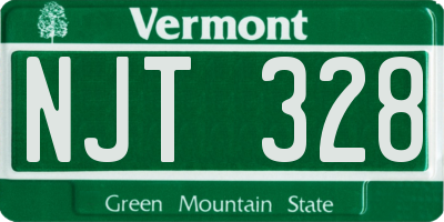 VT license plate NJT328