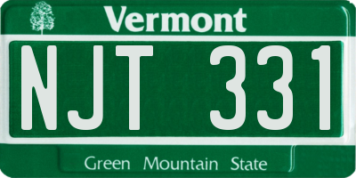 VT license plate NJT331