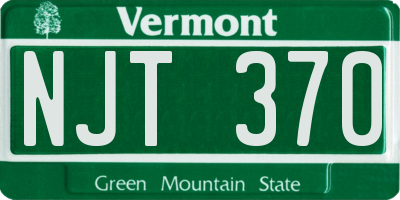 VT license plate NJT370
