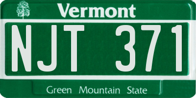 VT license plate NJT371
