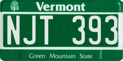 VT license plate NJT393