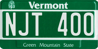 VT license plate NJT400