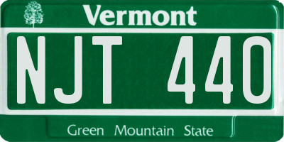 VT license plate NJT440