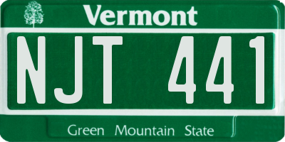 VT license plate NJT441