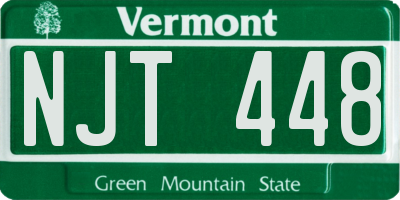 VT license plate NJT448