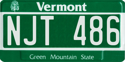 VT license plate NJT486