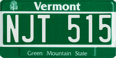 VT license plate NJT515