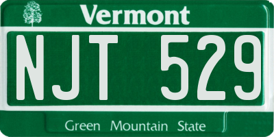 VT license plate NJT529