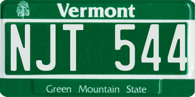 VT license plate NJT544
