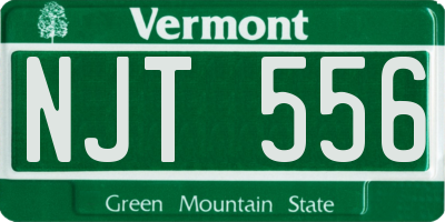 VT license plate NJT556