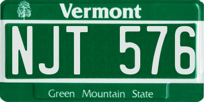 VT license plate NJT576