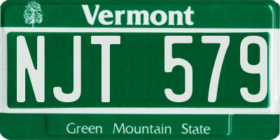 VT license plate NJT579