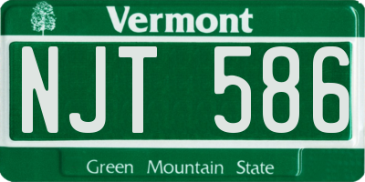 VT license plate NJT586