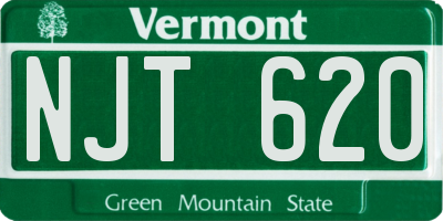 VT license plate NJT620