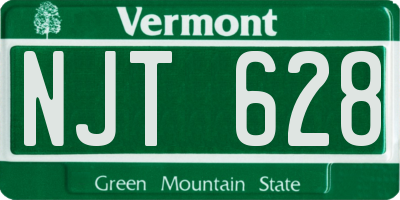 VT license plate NJT628