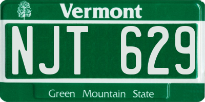 VT license plate NJT629