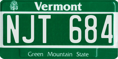 VT license plate NJT684