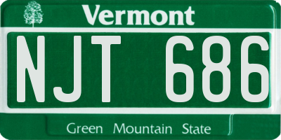 VT license plate NJT686