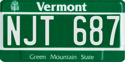 VT license plate NJT687
