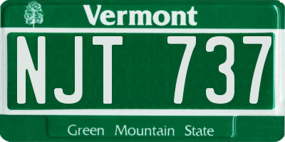 VT license plate NJT737