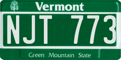 VT license plate NJT773
