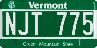 VT license plate NJT775