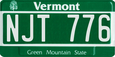 VT license plate NJT776