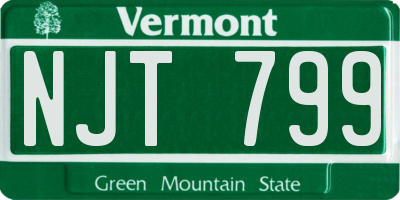 VT license plate NJT799