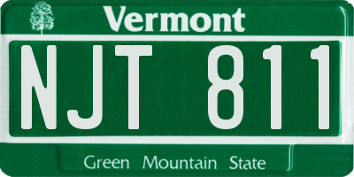 VT license plate NJT811