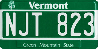 VT license plate NJT823