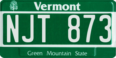VT license plate NJT873