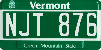 VT license plate NJT876