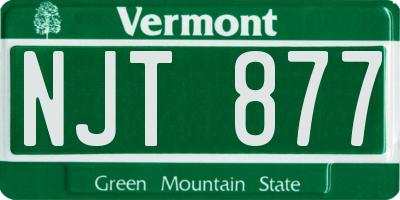 VT license plate NJT877